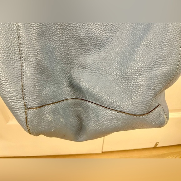 Michael Kors Light Blue Pebbled Leather Tote - Picture 5 of 7